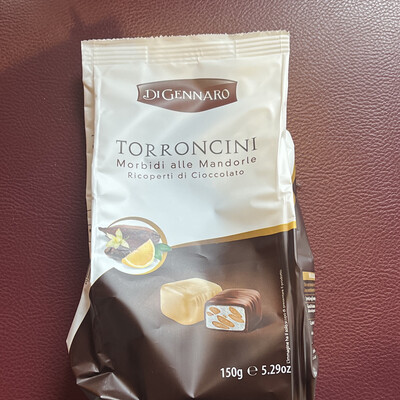 Torrone crunchy nougat with chocolate, 150g 