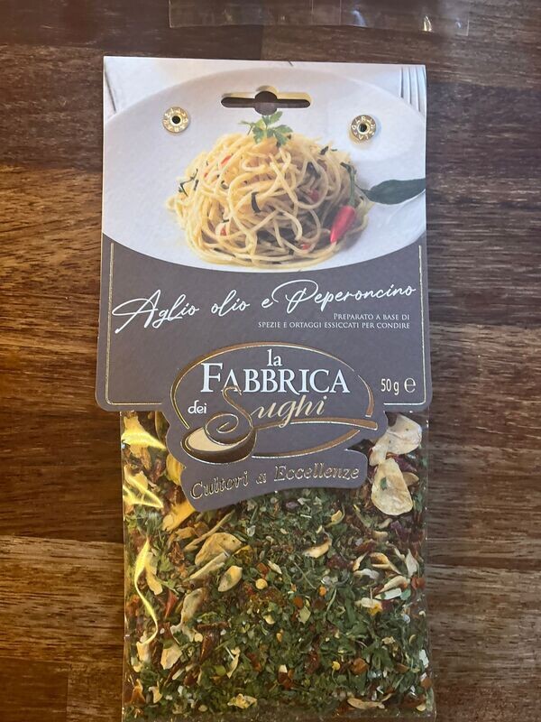 Sauce base and seasoning Garlic, Oil and Chilli La Fabbrica dei Sughi, 50g