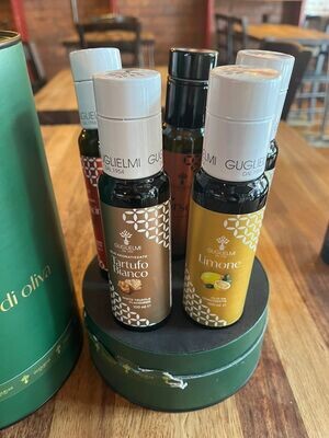 Gift box with 5 x 100ml Gugliemi extra virgin olive oils