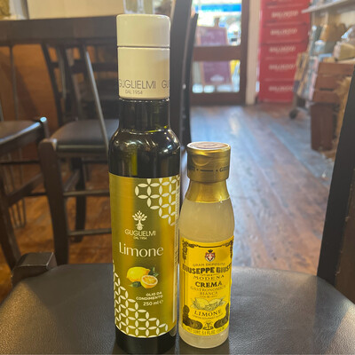 Lemon Condiment Set perfect combo Giuseppe Giusti and Giusti oils lemon