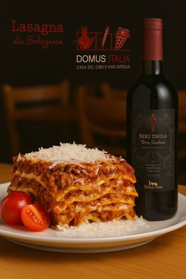 Casa Italia Beef Lasagne for 2 People with a Bottle of Red Wine