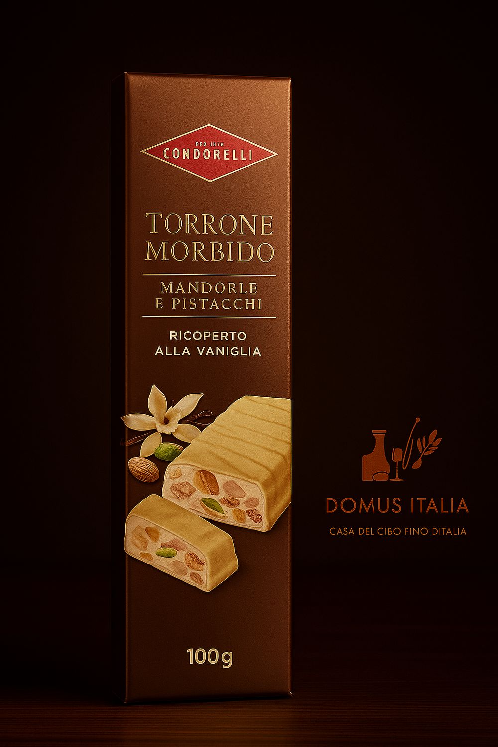 Soft Torrone almond and vanilla Condorelli 100 gr