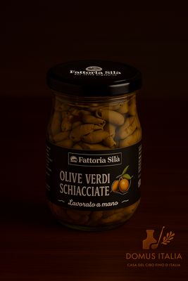 Green Pitted & Cracked Olives 280g