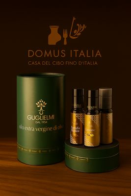 Gift box with 5 x 100ml Gugliemi extra virgin olive oils
