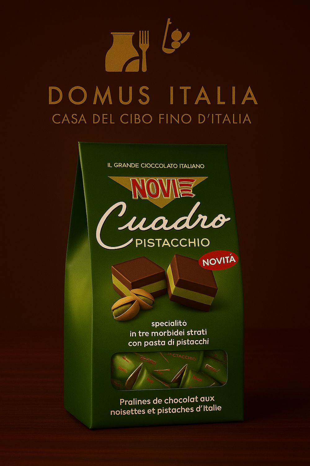 Novi Cioccolatini al pistacchio sweets 130 gr (10 in a box)