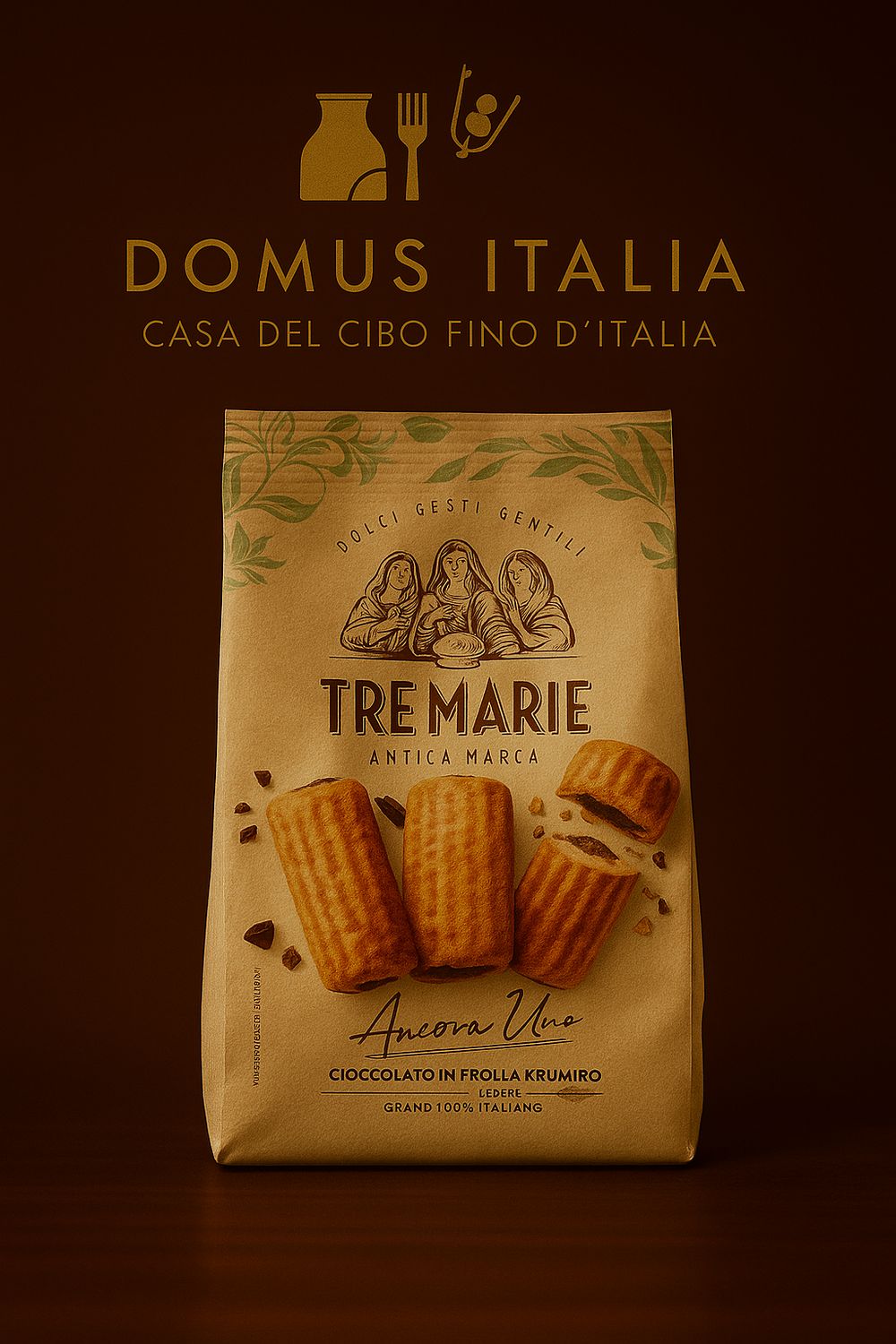 Tre Marie Italian Krumiro Biscuits with Chocolate 315g