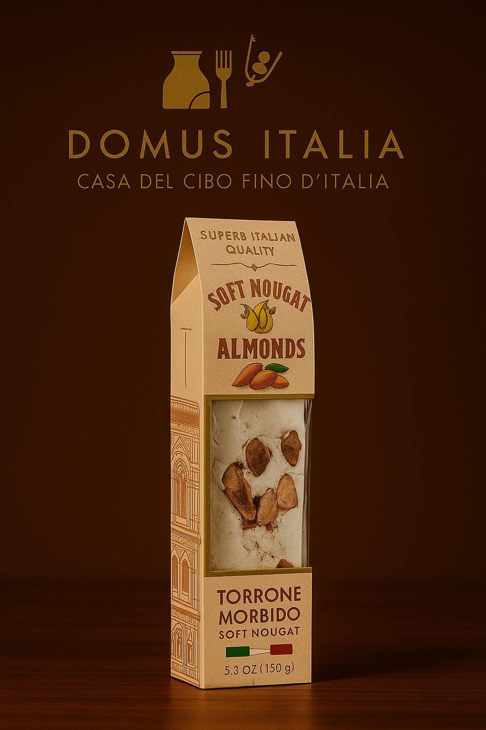 Torrone nougat with almonds 100 gr Borgo dei medici