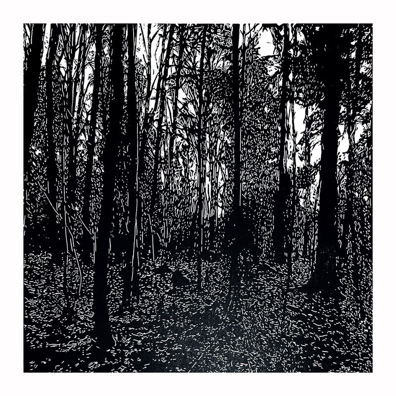 Wald 2, Linoldruck 50x50 cm