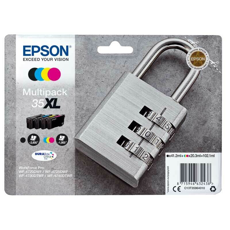 MULTIPACK ORIGINAL EPSON 35XL NEGRO-CYAN-MAGENTA-AMARILLO
