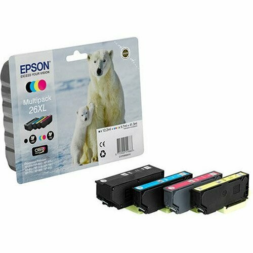 MULTIPACK ORIGINAL EPSON 26XL NEGRO-CYAN-MAGENTA-AMARILLO