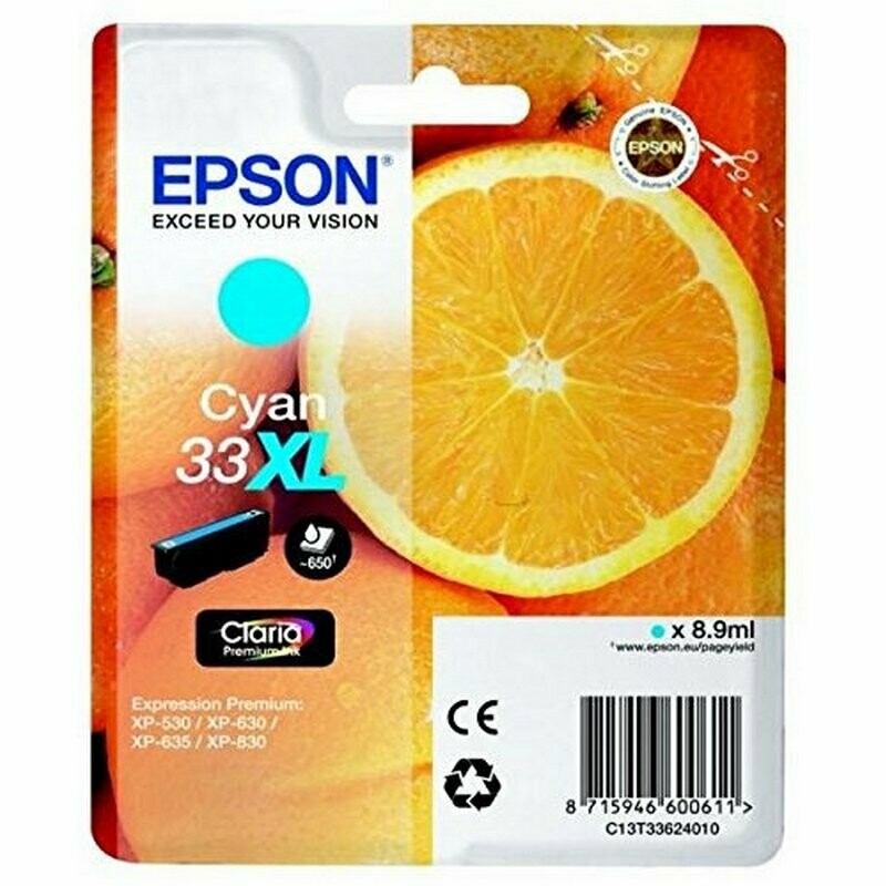 CARTUCHO ORIGINAL EPSON T3362XL CYAN