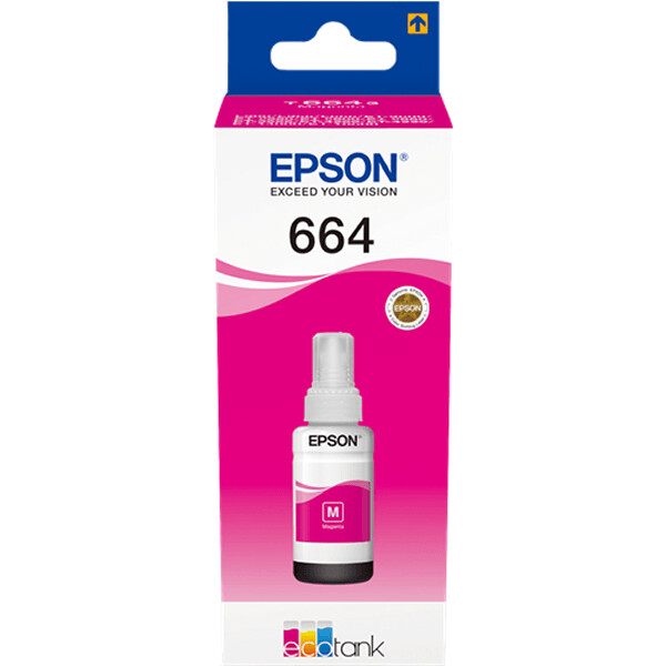 BOTELLA INYECCION ORIGINAL EPSON T6643 MAGENTA ECOTANK 50ML