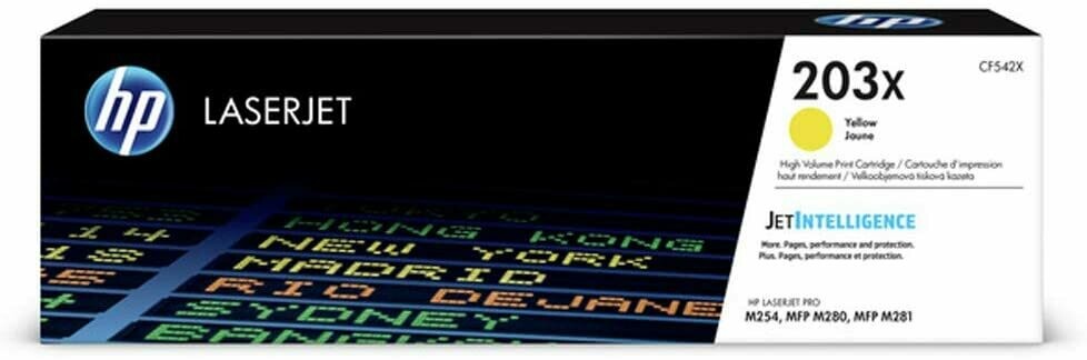 TONER ORIGINAL HP  203X (CF542X) AMARILLO.