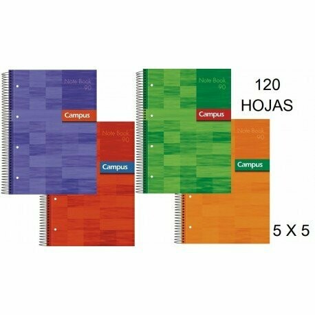 BLOC A4 CAMPUS 120H T/FORRADA 5X5 90 GR