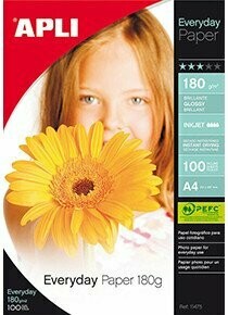 PAPEL FOTOGRAFICO A4 180G 100 HOJAS