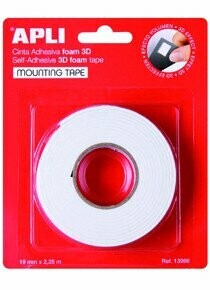CINTA DOBLE CARA FOAM 3D 19MM X 2.28M