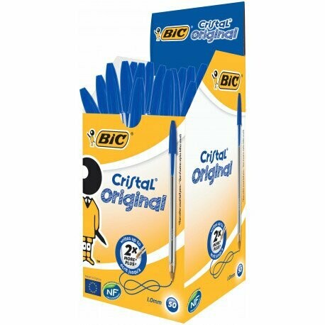 CAJA BOLIGRAFO BIC CRISTAL AZUL 50 UNIDADES