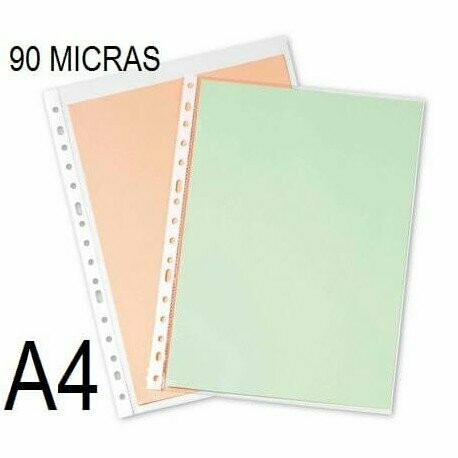 FUNDA MULTITALADRO A4 CRISTAL PARDO C/100