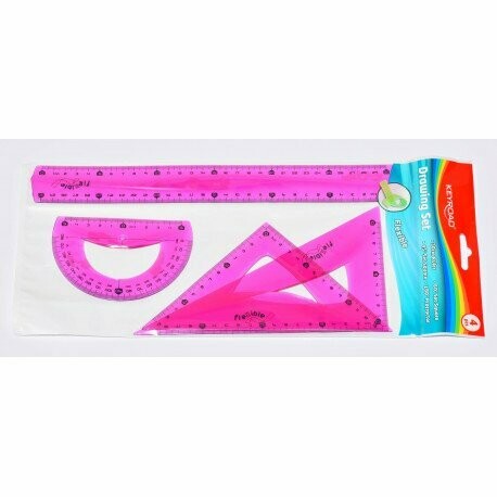 JUEGO DE REGLAS FLEXIBLE ROSA