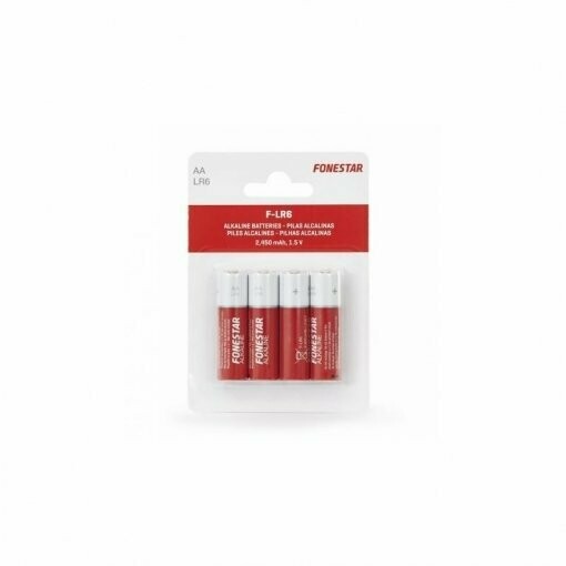 PACK 4 PILAS FONESTAR LR6 1.5V ALCALINA AA