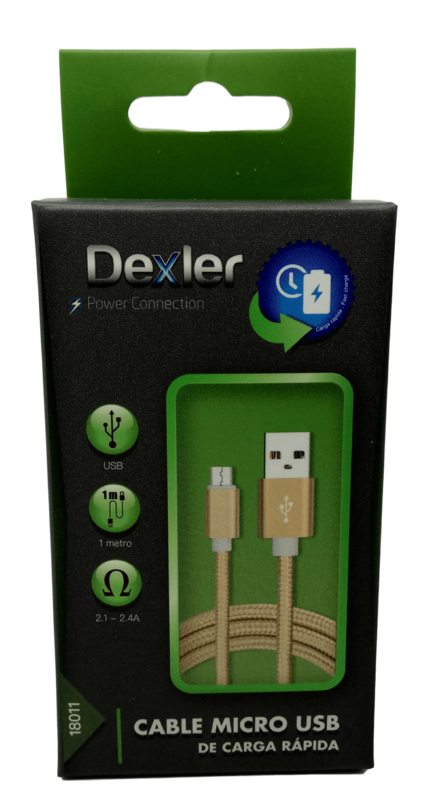 DEXLER CABLE MICRO USB 2A CARGA RAPIDA