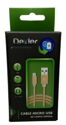 DEXLER CABLE MICRO USB 2A CARGA RAPIDA