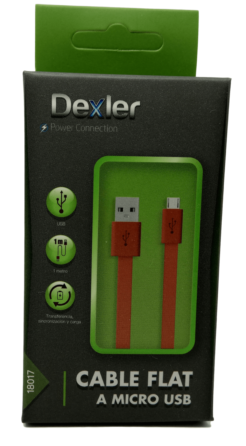 DEXLER FLAT USB A MICRO USB ROJO