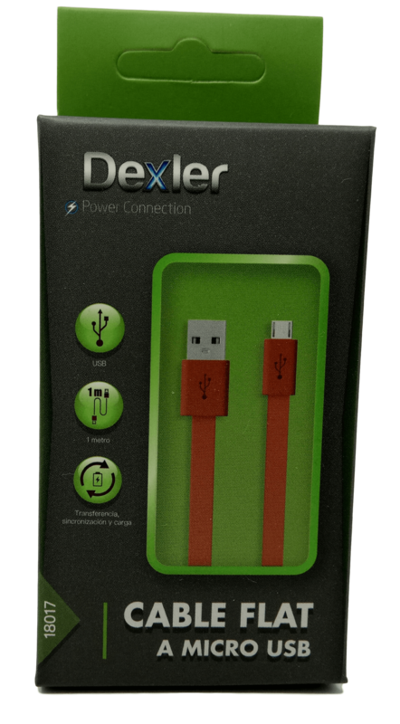 DEXLER FLAT USB A MICRO USB ROJO