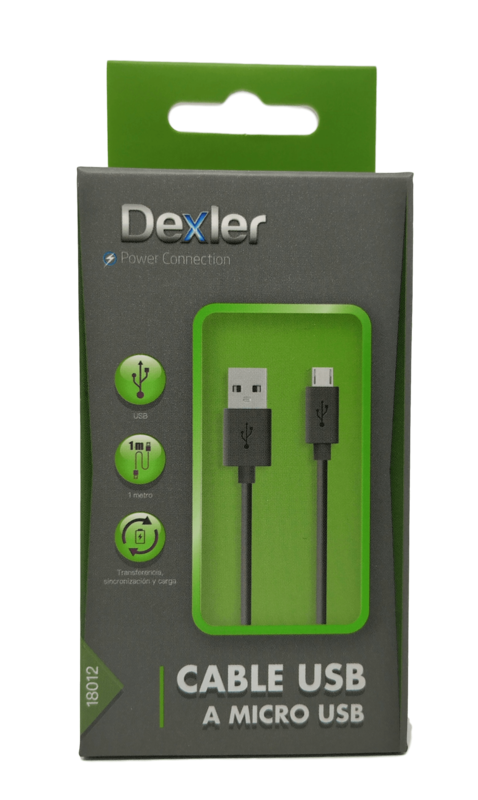 DEXLER CABLE USB A MICRO USB NEGRO