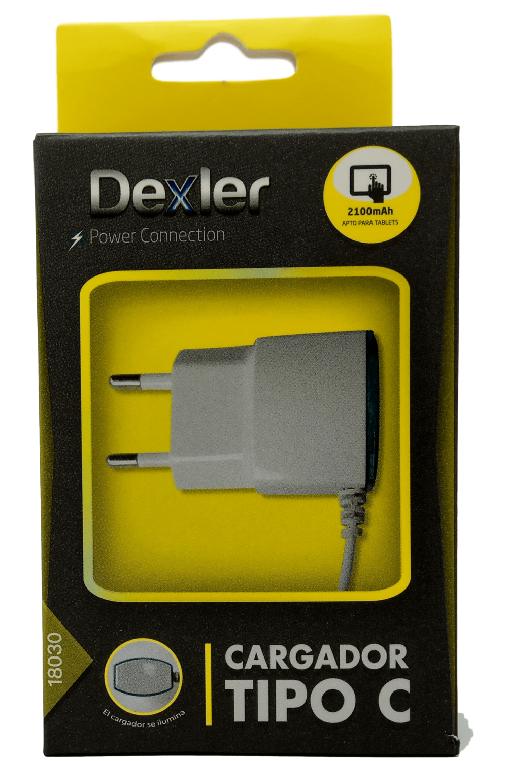 DEXLER TIPO C CARGADOR DE PARED 2.1A