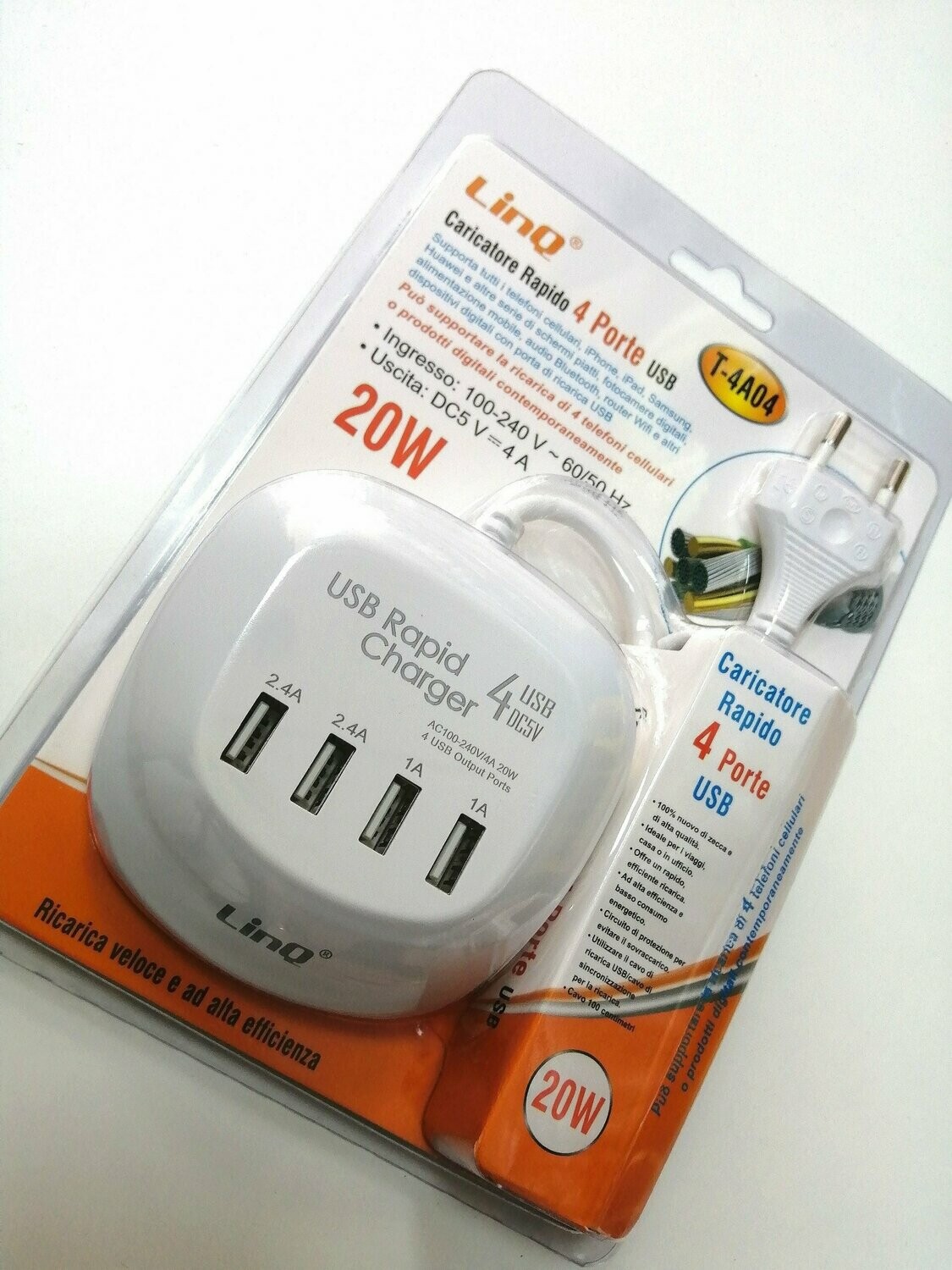 CARGADOR USB DE 4 PUERTOS