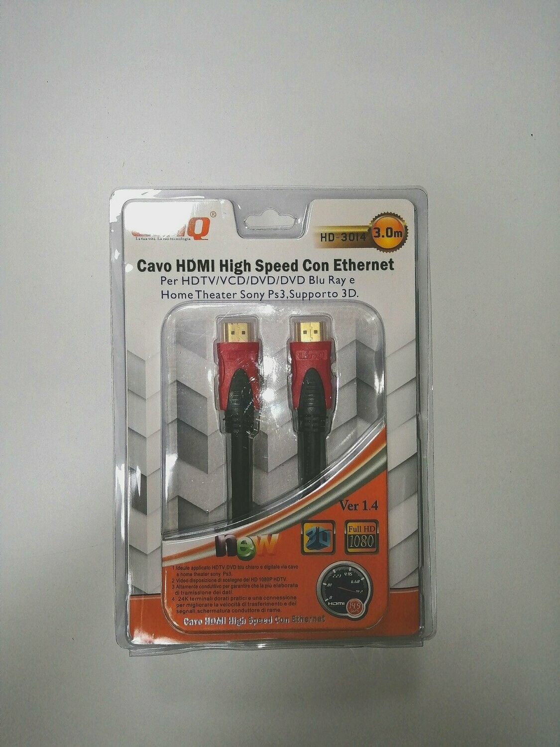 CABLE HDMI ALTA VELOCIDAD 1.4 DIGITAL 3M