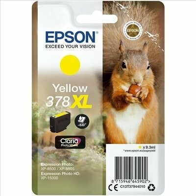 ​CARTUCHOS ORIGINAL EPSON 378 XL AMARILLO