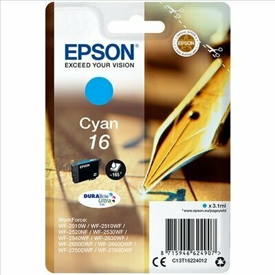 CARTUCHO ORIGINAL EPSON T1632XL CYAN