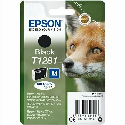 CARTUCHO ORIGINAL EPSON T1281 NEGRO