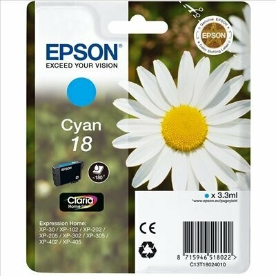 CARTUCHO ORIGINAL EPSON T1802 CYAN