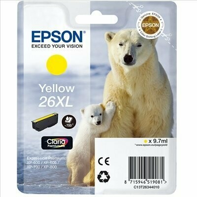 CARTUCHO ORIGINAL EPSON T2634XL AMARILLO