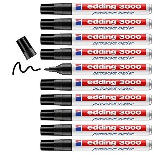 ROTULADOR EDDING 3000 NEGRO P/10