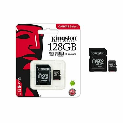 KINGSTON TARJETA MICRO SDXC 128GB CLASE 10.