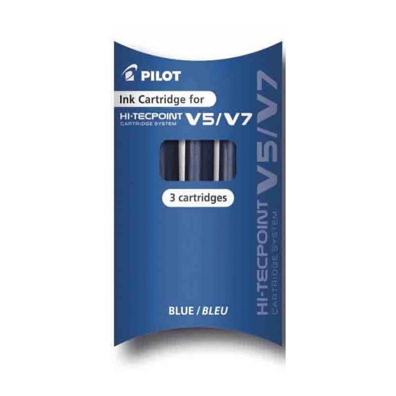 RECAMBIO BOLI PILOT V-5 AZUL P/3.