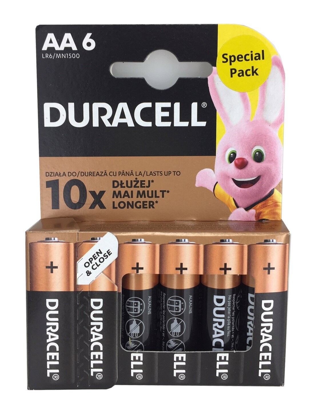 PILA DURACELL ALCALINAS AA LR6 1.5V (6U).