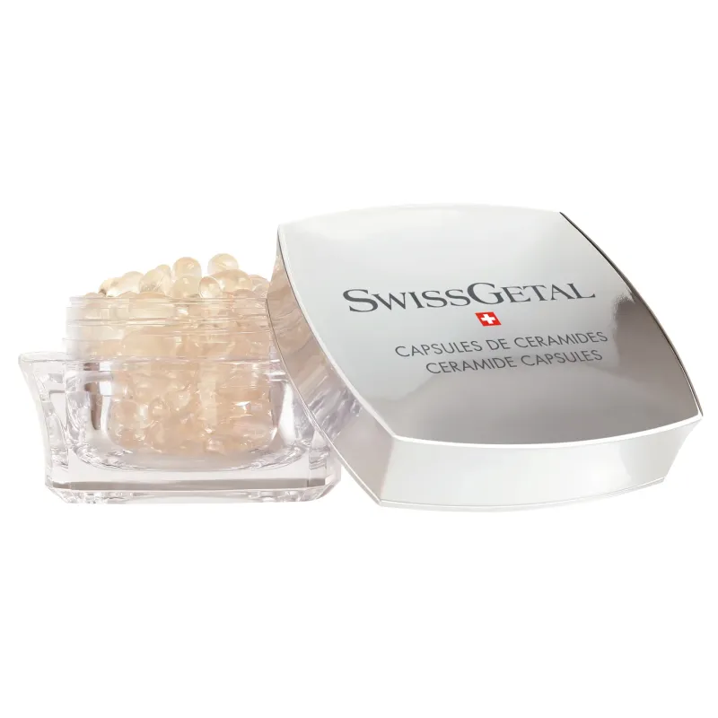 Capsules de Céramides Anti-Age 60x0.34ml — Restructuration Barrière Cutanée Peaux Sèches | Swiss Made