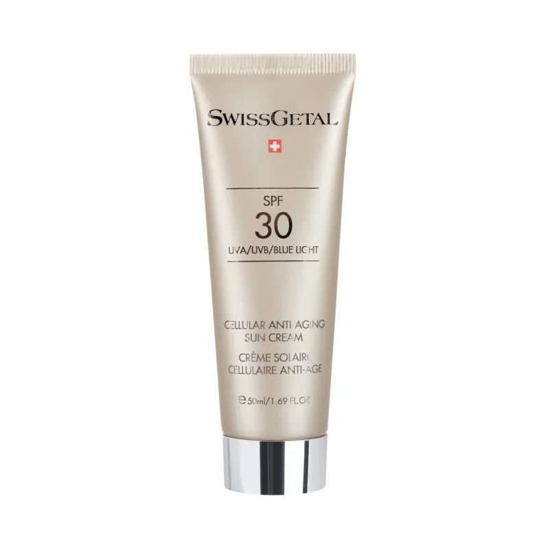 Crème Solaire Cellulaire Anti-Age SPF30 50ml — Protection Totale UVA/UVB/IR &amp; Lumière Bleue | Swiss Made