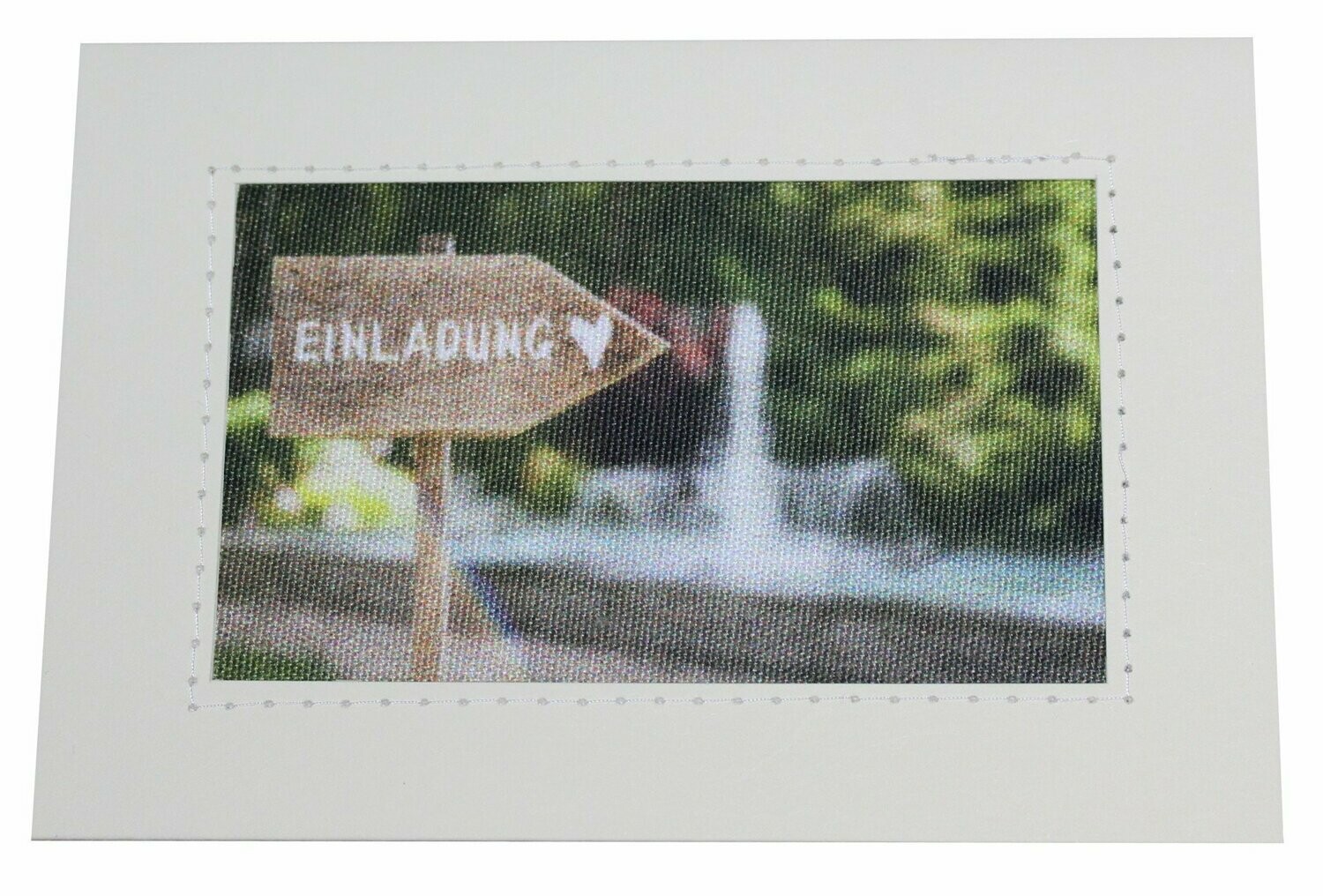 Grußkarte incl. Umschlag: Einladung/ Schild