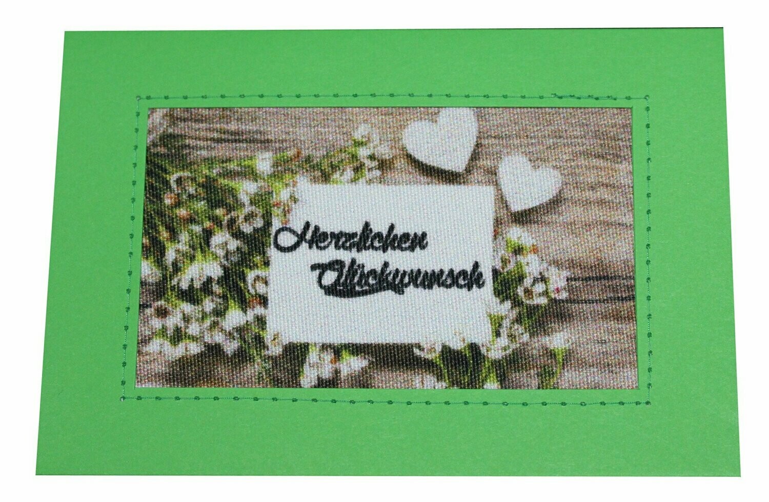 Grußkarte incl. Umschlag: Glückwunsch / Herzen