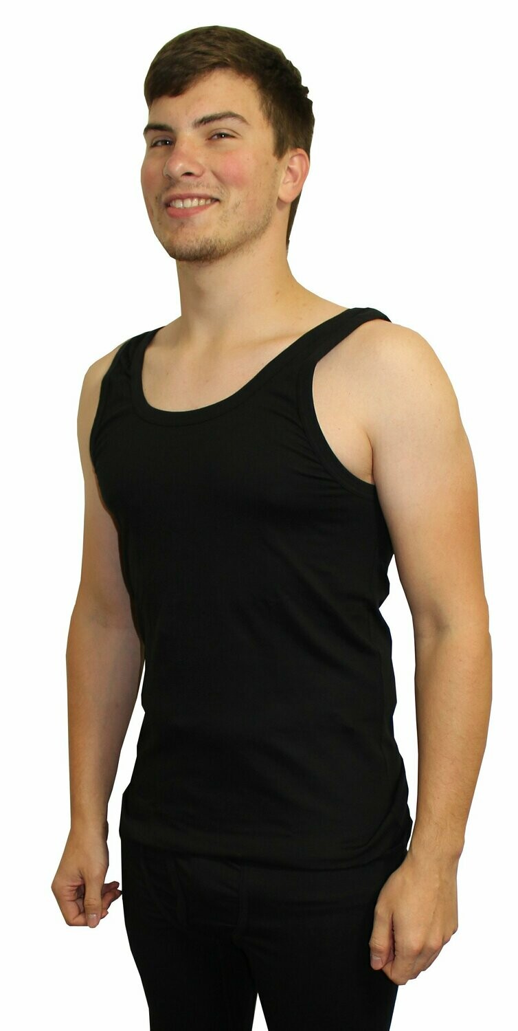 Herren Achselunterhemd mit Rückenverlängerung,  2er Pack