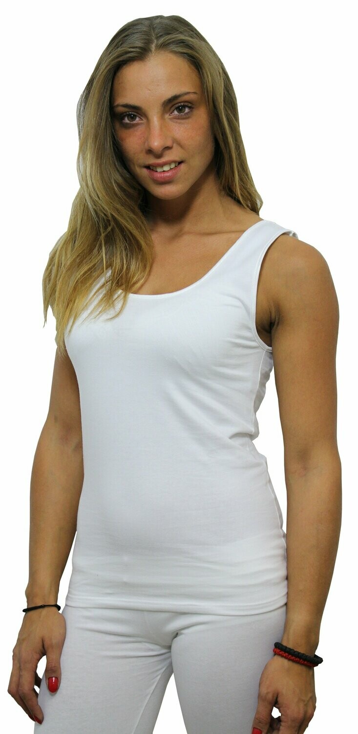 Damen-Achselhemd, 2er Pack, Größe: 38, Farbe: weiß