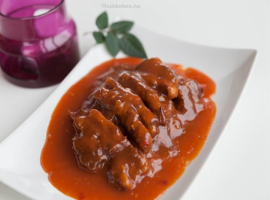 A3.BABI PANGANG MET ATJAR(ZOETZURE GROENTEN)