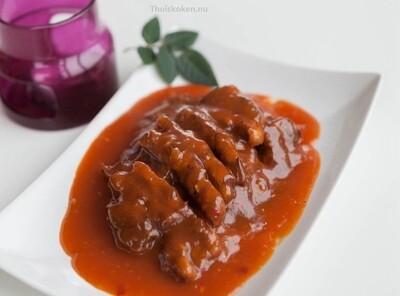 A3.BABI PANGANG MET ATJAR(ZOETZURE GROENTEN)