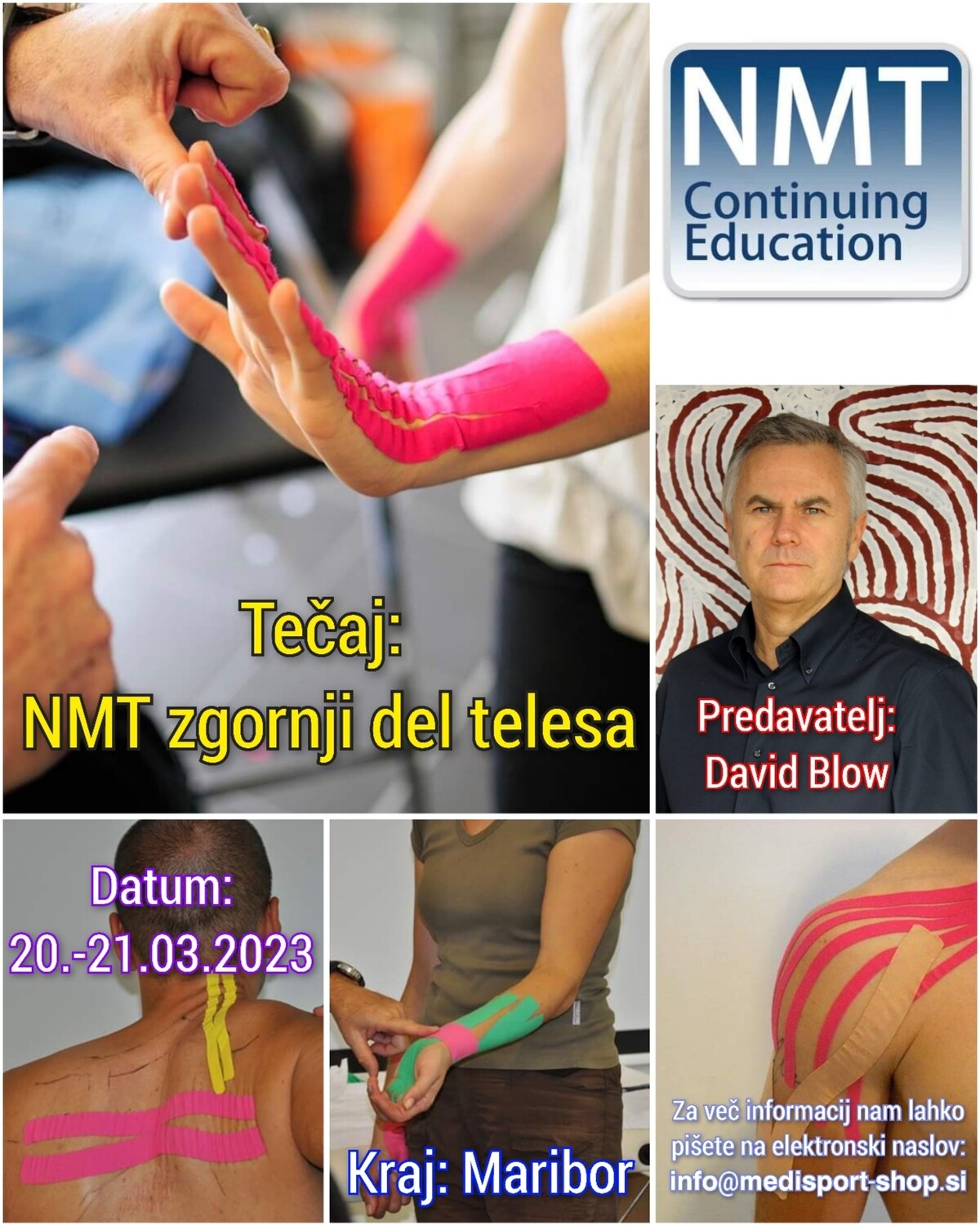 Tečaj: NMT zgornji in spodnji del telesa (20.-23.03.2023, Maribor in Ljubljana)